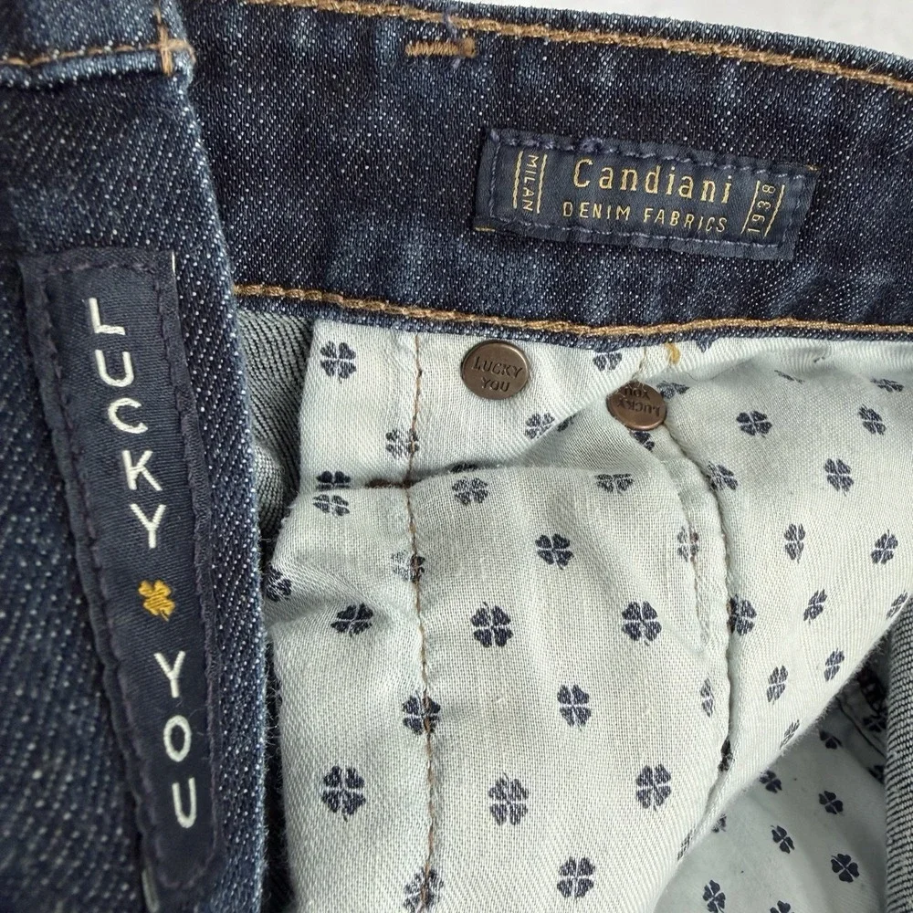 Lucky Brand Jeans Mens 36x30 121 Slim Straight Candiani Denim